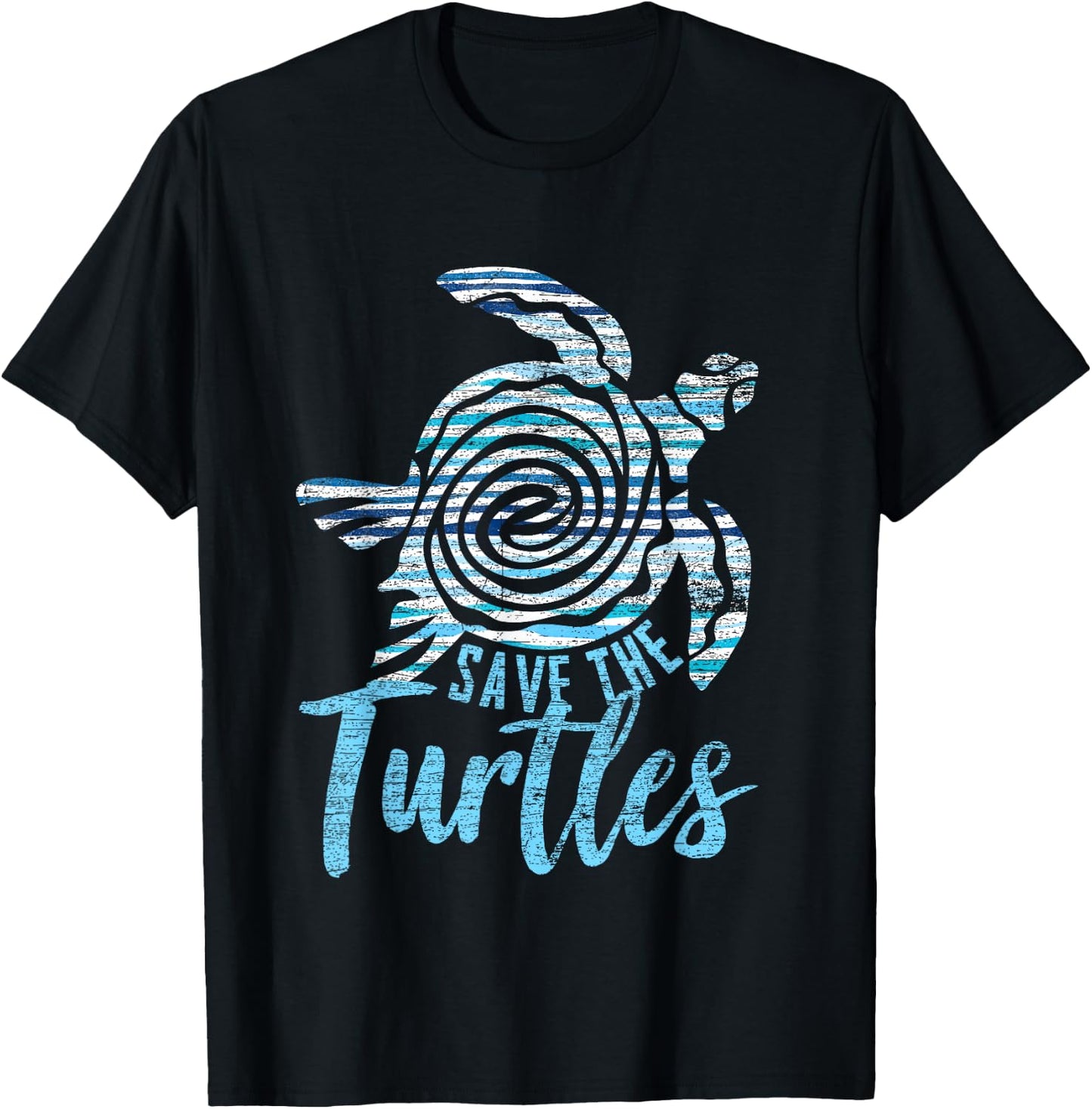 Save The Turtles Vintage Earth Day T-Shirt - T-Shirt | Black