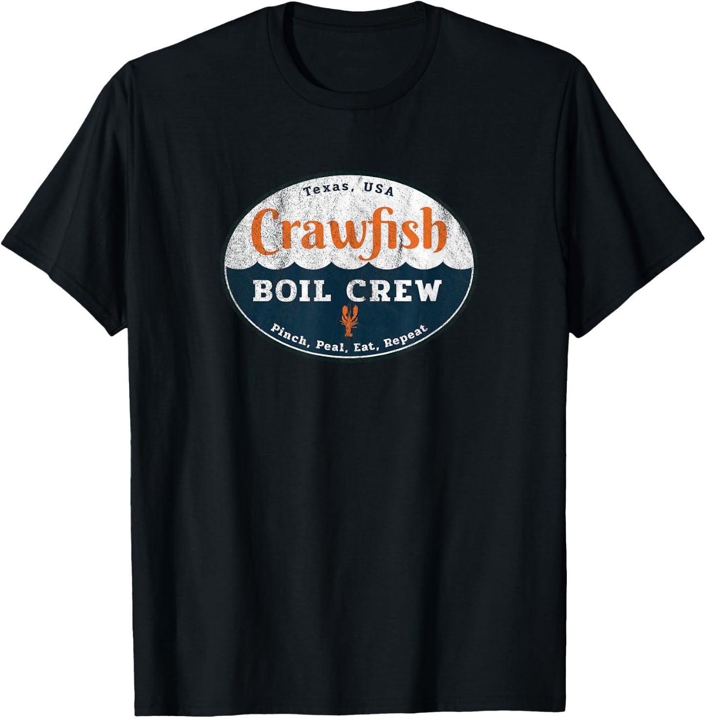 Crawfish Boil Crew Louisiana Retro Food Festival Crayfish T-Shirt - T-Shirt | Black