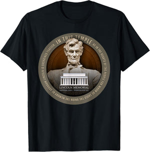 Abraham Abe Lincoln Memorial National Mall Washington D.C. T-Shirt - T-Shirt | Black