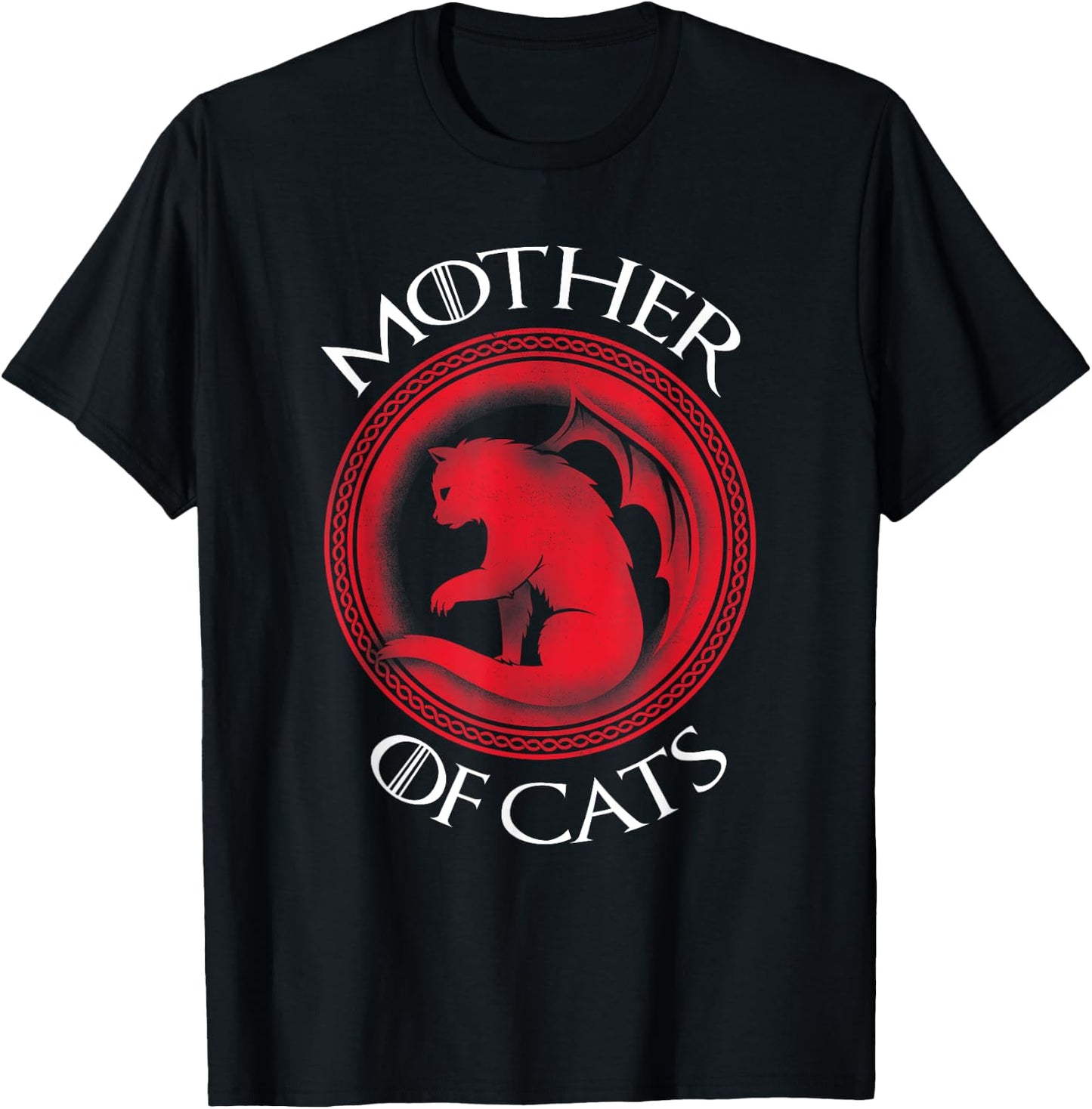 Cat Shirt Mother of Cats Cat Kitten Mom Lovers Gift T-Shirt - T-Shirt | Black