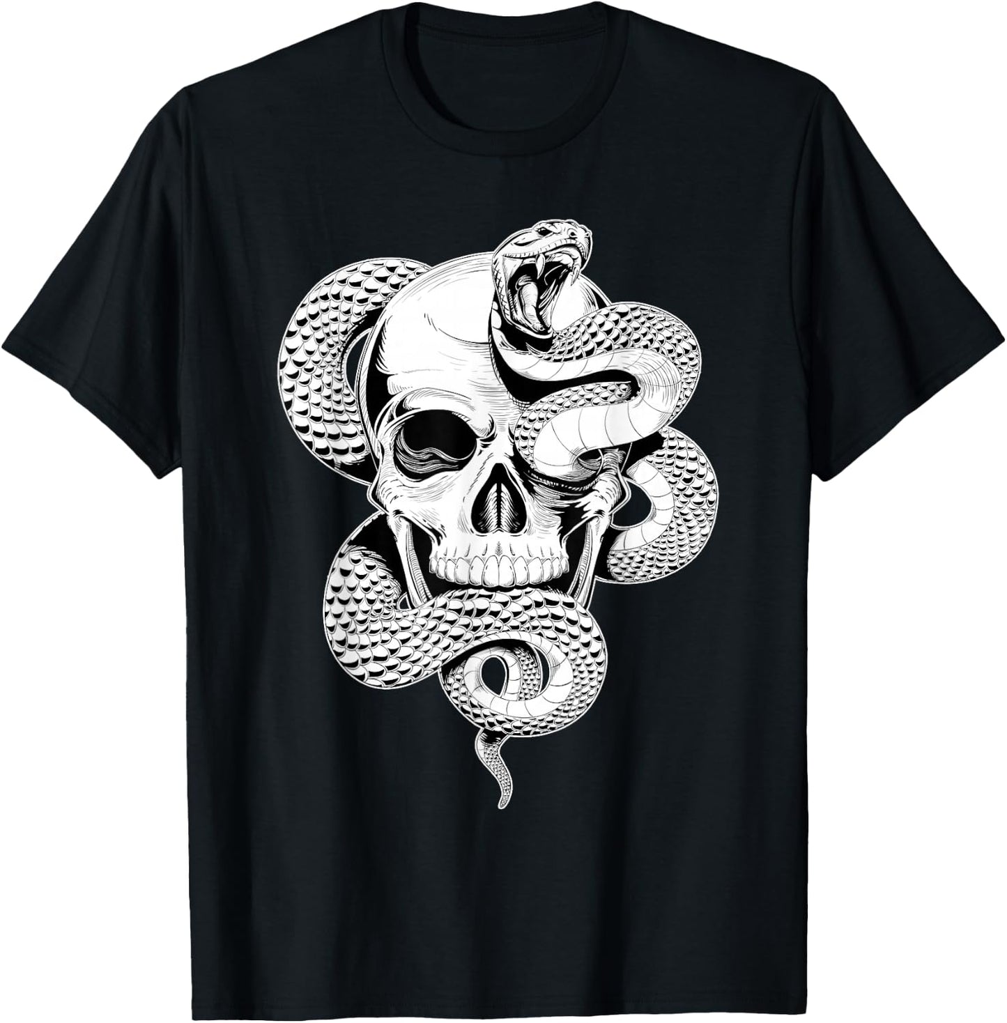 Skull and Snake T-Shirt - T-Shirt | Black
