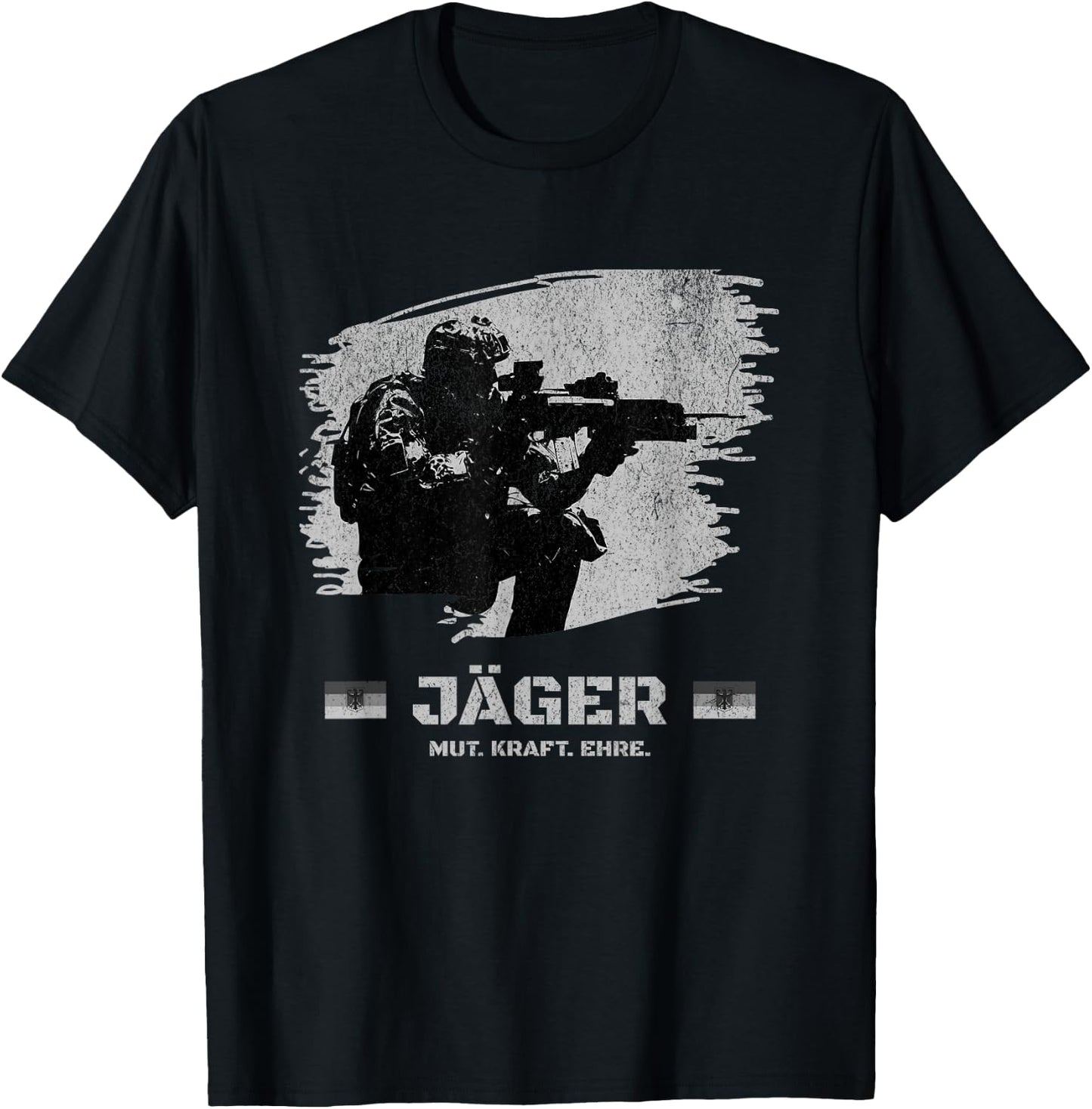 German Army Infantry Hunter Military Soldier Pride T-Shirt - T-Shirt | Black