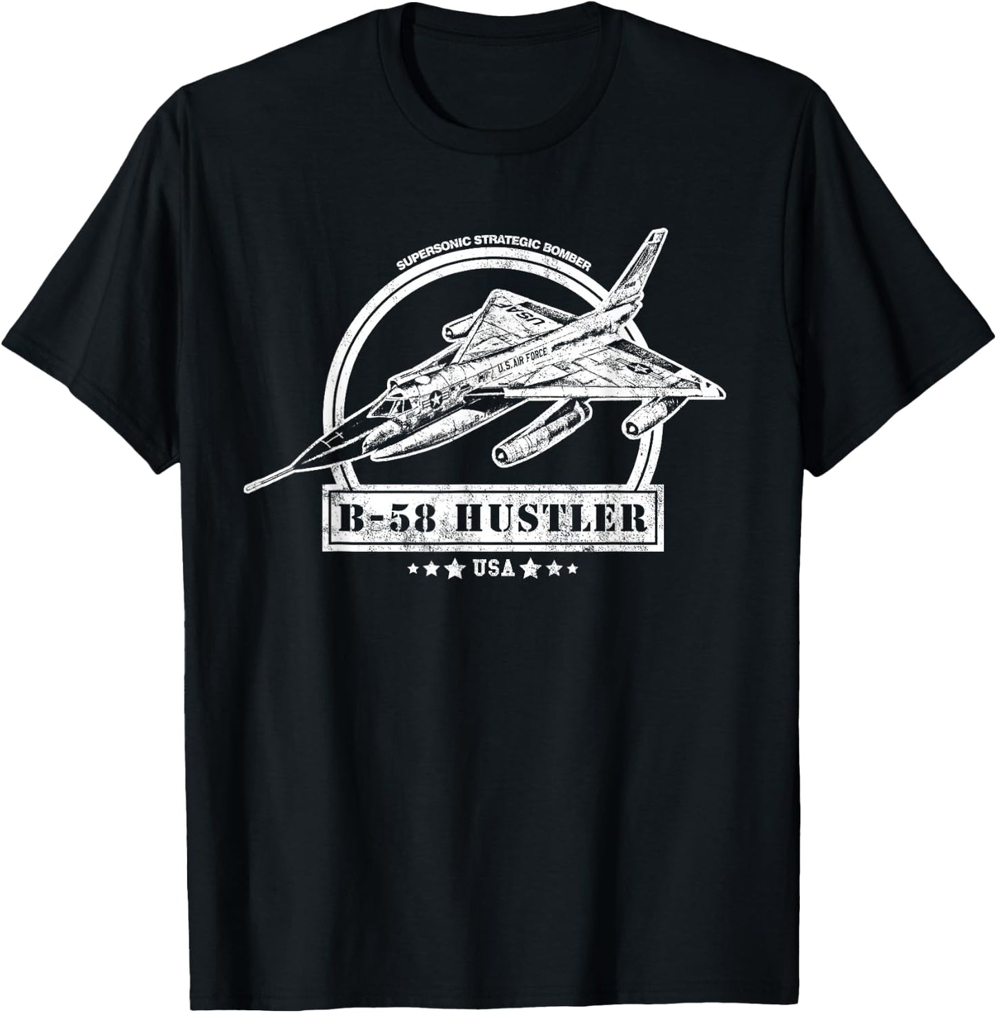 B-58 Hustler Aircraft T-Shirt - T-Shirt | Black