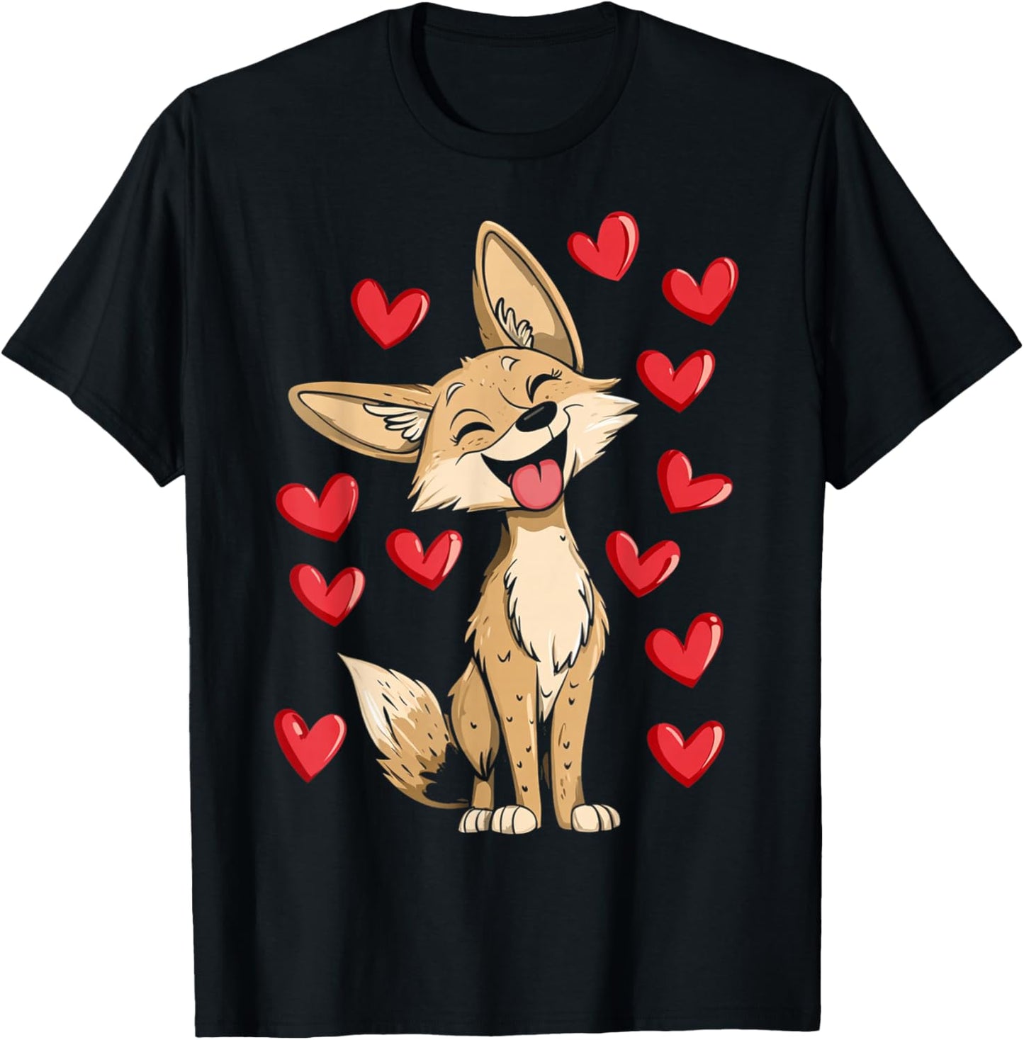 Cute Coyote Kids T-Shirt - T-Shirt | Black