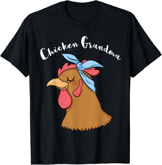 Chicken Grandma Funny Crazy Hen Lady Farm T Shirt T-Shirt - T-Shirt | Black