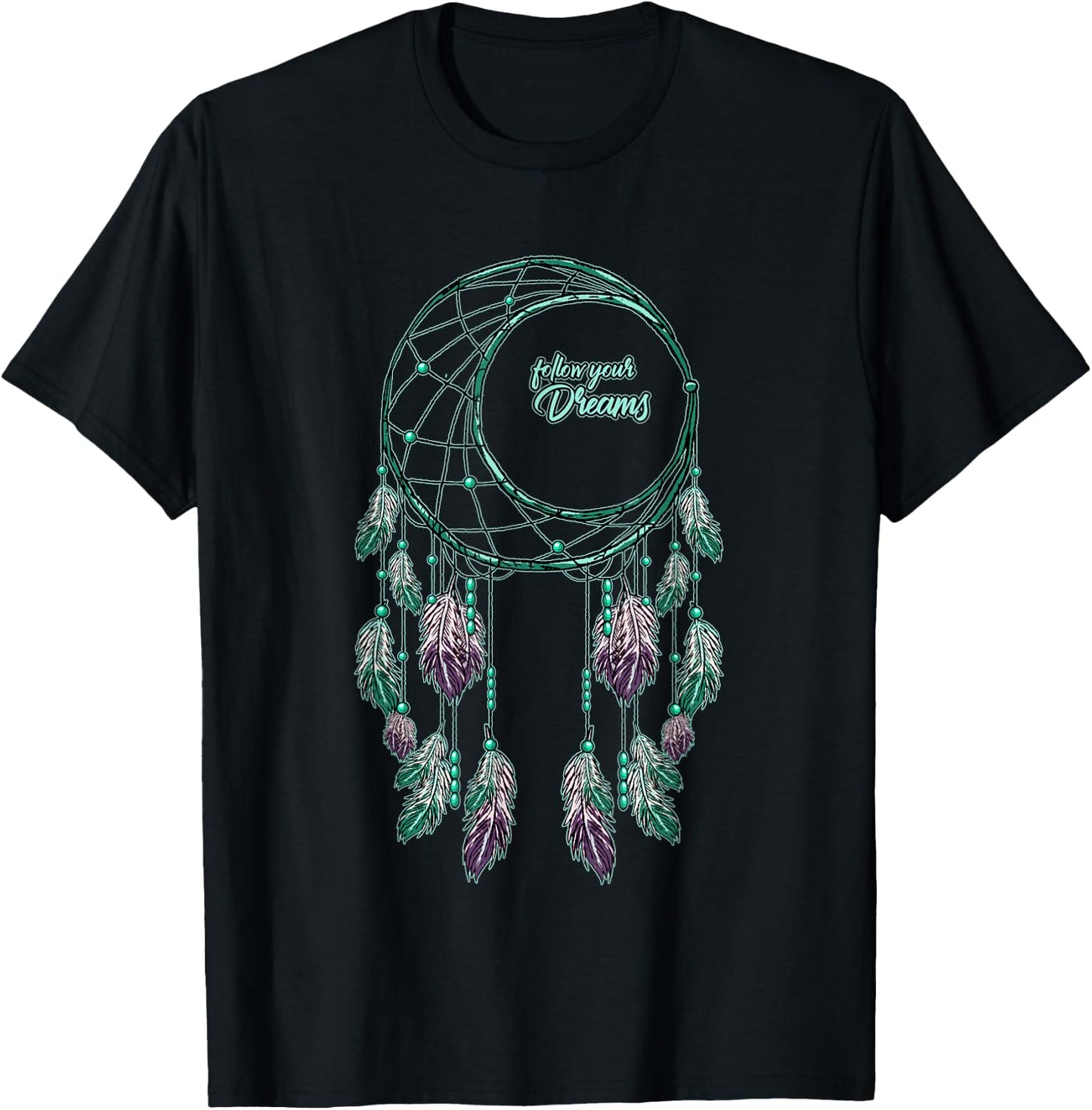Dream Catcher Dreamcatcher Cool Indian American Gift T-Shirt - T-Shirt | Black