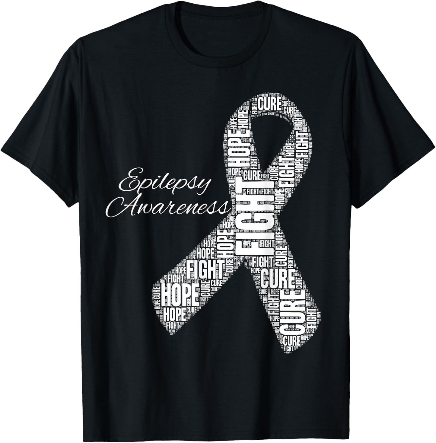 Epilepsy Awareness November Month Fight Cure Hope T-Shirt - T-Shirt | Black