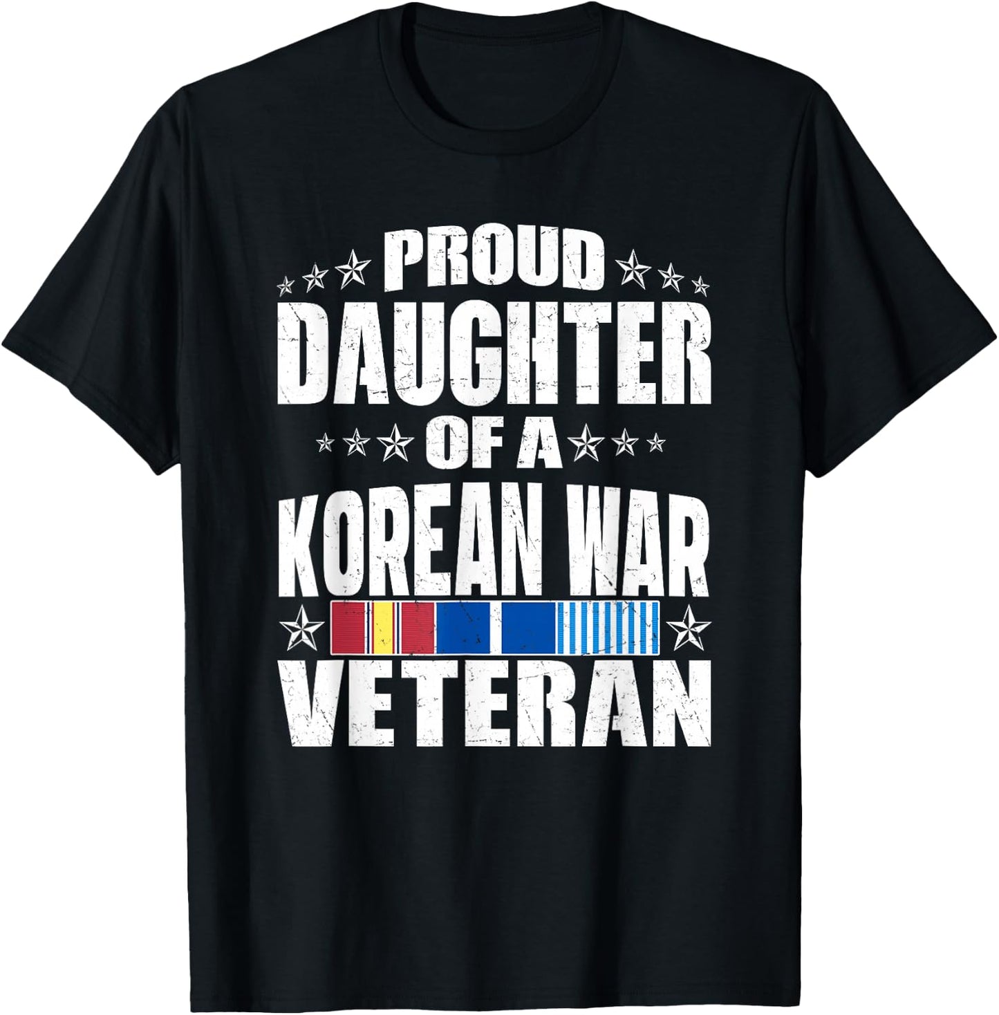 Proud Daughter Of A Korean War Veteran Veterans Family Gifts T-Shirt - T-Shirt | Black