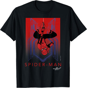 Marvel Spider-Man Homecoming Hanging Upside Down T-Shirt - T-Shirt | Black
