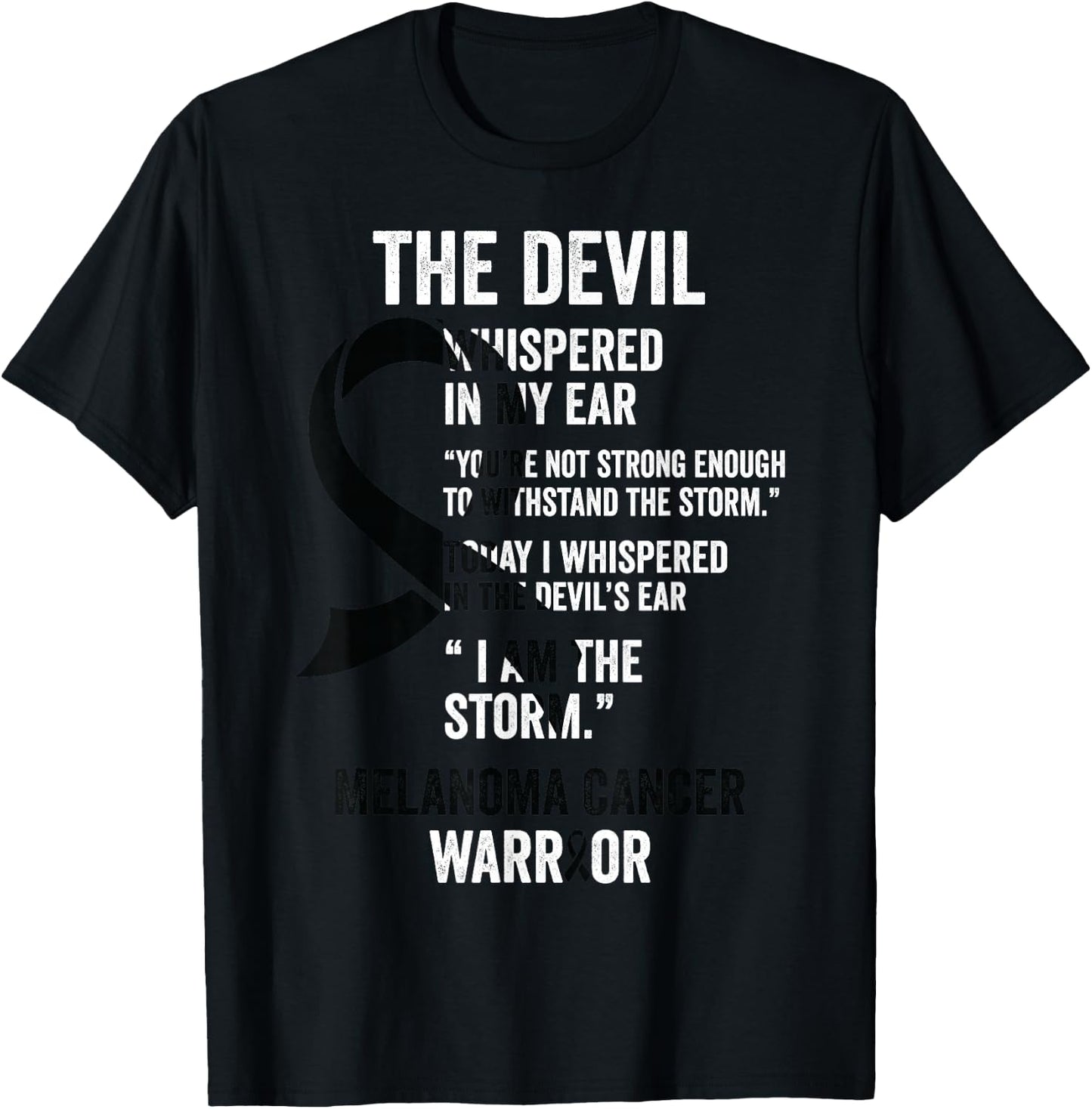 The Devil- Melanoma Cancer Awareness Support Ribbon T-Shirt - T-Shirt | Black