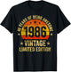 Vintage 1986 Limited Edition 40 Year Old 40th Birthday T-Shirt - T-Shirt | Black