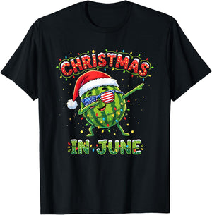 Christmas in June Summer Men Women Boys and Girls T-Shirt - T-Shirt | Black
