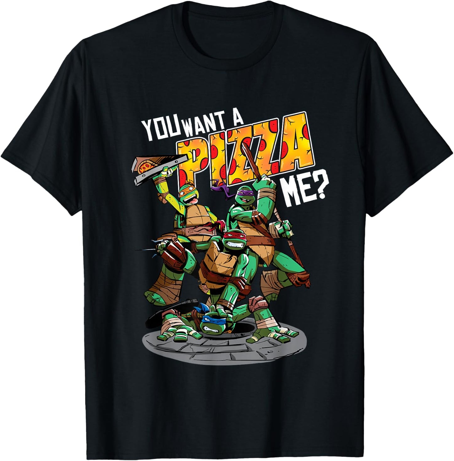 TMNT You Wanna Pizza Me? T-Shirt - T-Shirt | Black