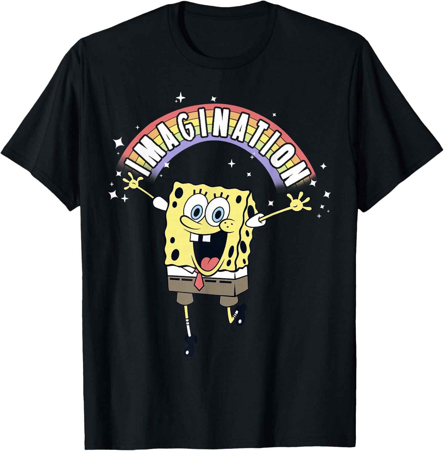 SpongeBob SquarePants Imagination Rainbow T-Shirt - T-Shirt | Black