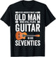 Never Underestimate an Old Man Who Plays Guitar Seventies T-Shirt - T-Shirt | Black