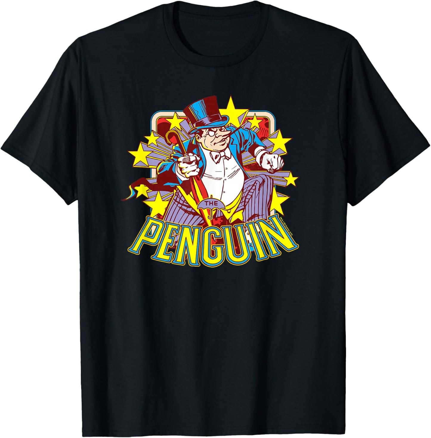 Batman Penguin Stars T-Shirt - T-Shirt | Black