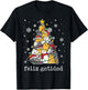 Feliz Navidad Cat Lover Xmas Tree Spanish Mexican Christmas T-Shirt - T-Shirt | Black