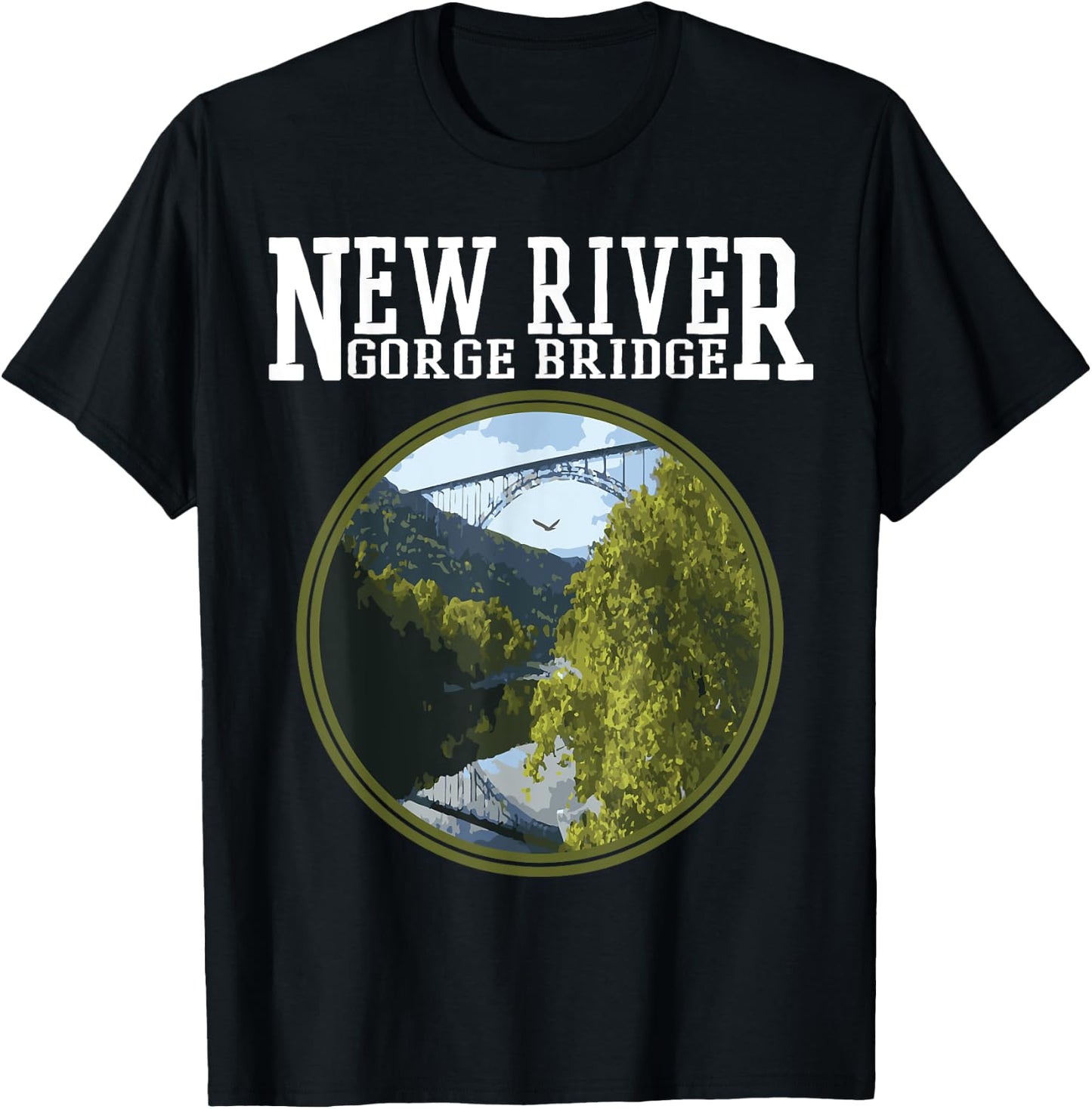 New River Gorge bridge West Virginia T-Shirt - T-Shirt | Black
