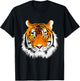 Distressed Tiger Head Design Men, Women, Boys & Girls T-Shirt - T-Shirt | Black
