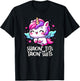 Shaking Tits And Taking Shits Unicorn Meme Unhinged Cursed T-Shirt - T-Shirt | Black