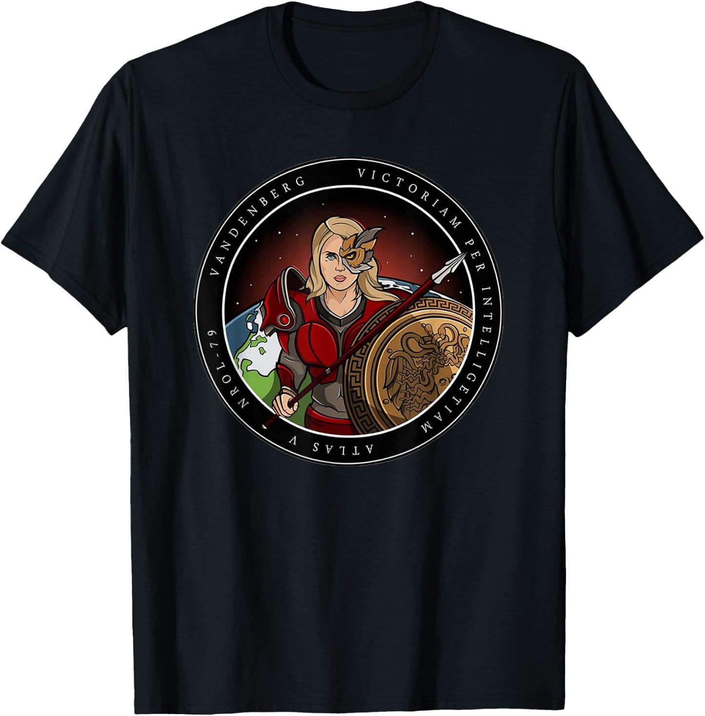 United States National Reconnaissance Office Logo NROL-79 T-Shirt - T-Shirt | Black