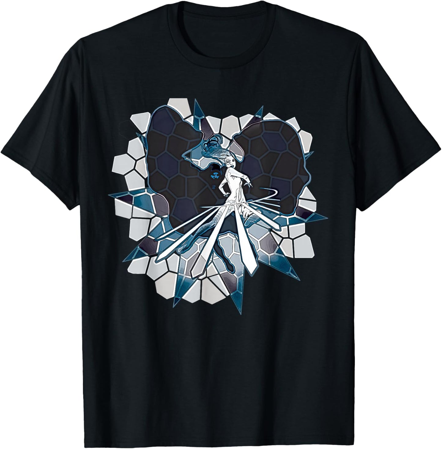 Marvel Cloak and Dagger Light Daggers Stained Glass T-Shirt - T-Shirt | Black