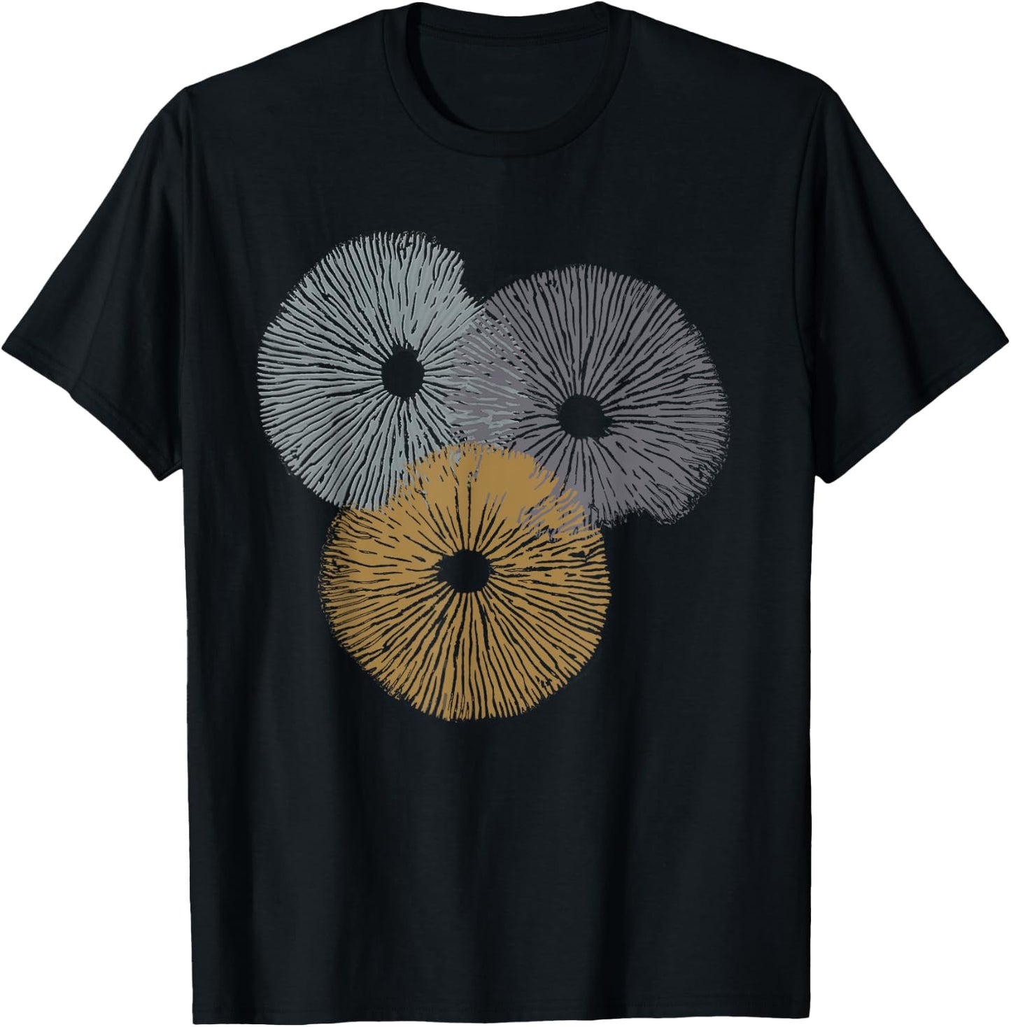 Mushrooms for foragers, spore print forager shirt T-Shirt - T-Shirt | Black