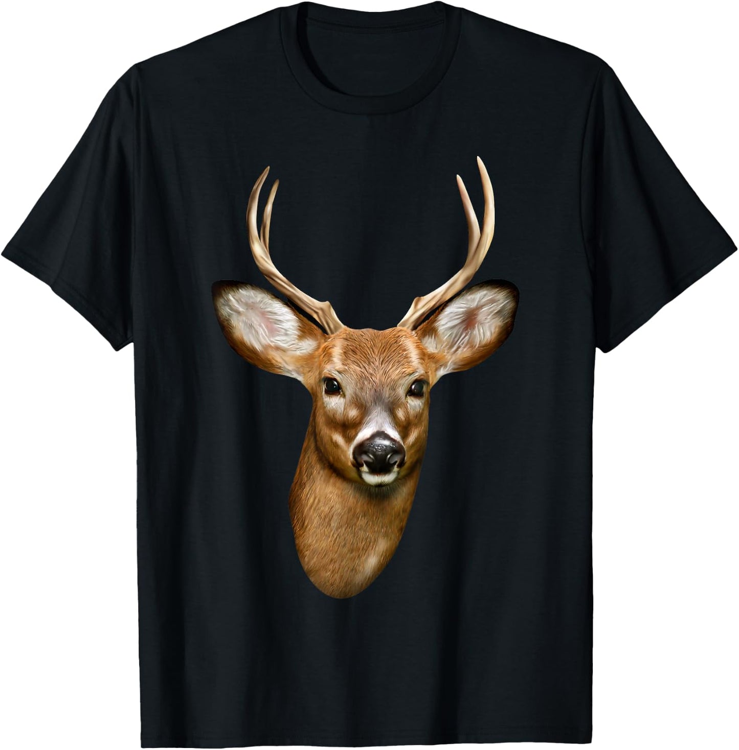 Young Buck Deer Antlers Forest Wildlife Animal deer t shirt T-Shirt - T-Shirt | Black