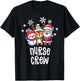Christmas Nurse Crew Santa Snowman Holiday RN NICU PICU T-Shirt - T-Shirt | Black