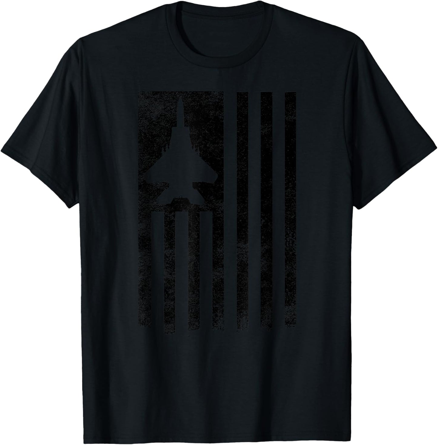 F-15 USA Flag Eagle Fighter Jet for USAF Pilot or Crew T-Shirt - T-Shirt | Black