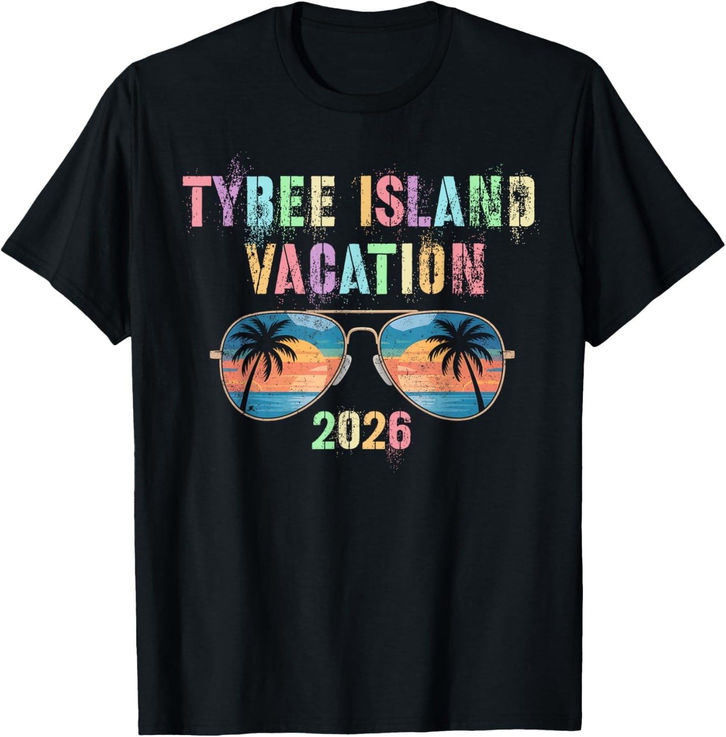 Cute Tybee Island Vacation 2026 Trip Swim Vacay Matching T-Shirt - T-Shirt | Black