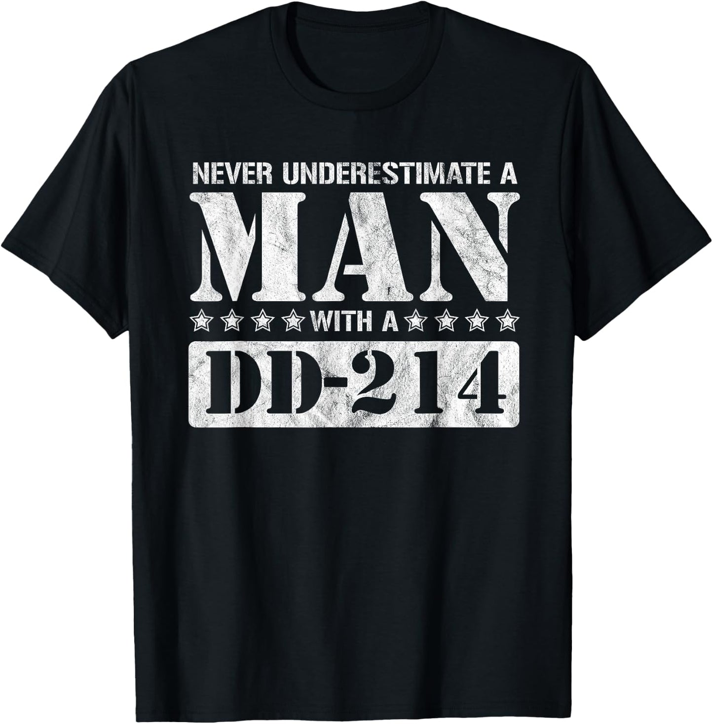 DD 214 Alumni Never Underestimate An Old Man With A DD-214 T-Shirt - T-Shirt | Black