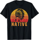 Native American Pride Vintage Native Indian T-Shirt - T-Shirt | Black