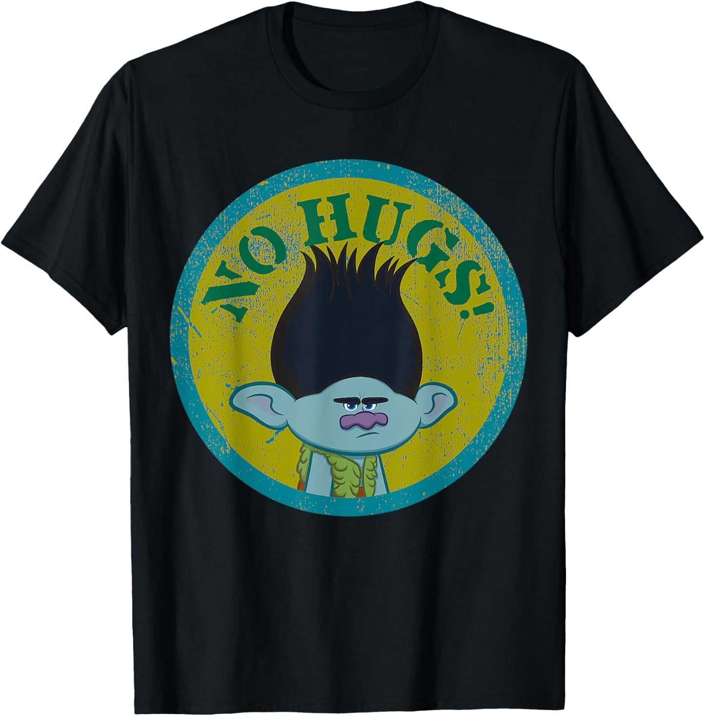 DreamWorks Trolls No Hugs! Branch T-Shirt - T-Shirt | Black