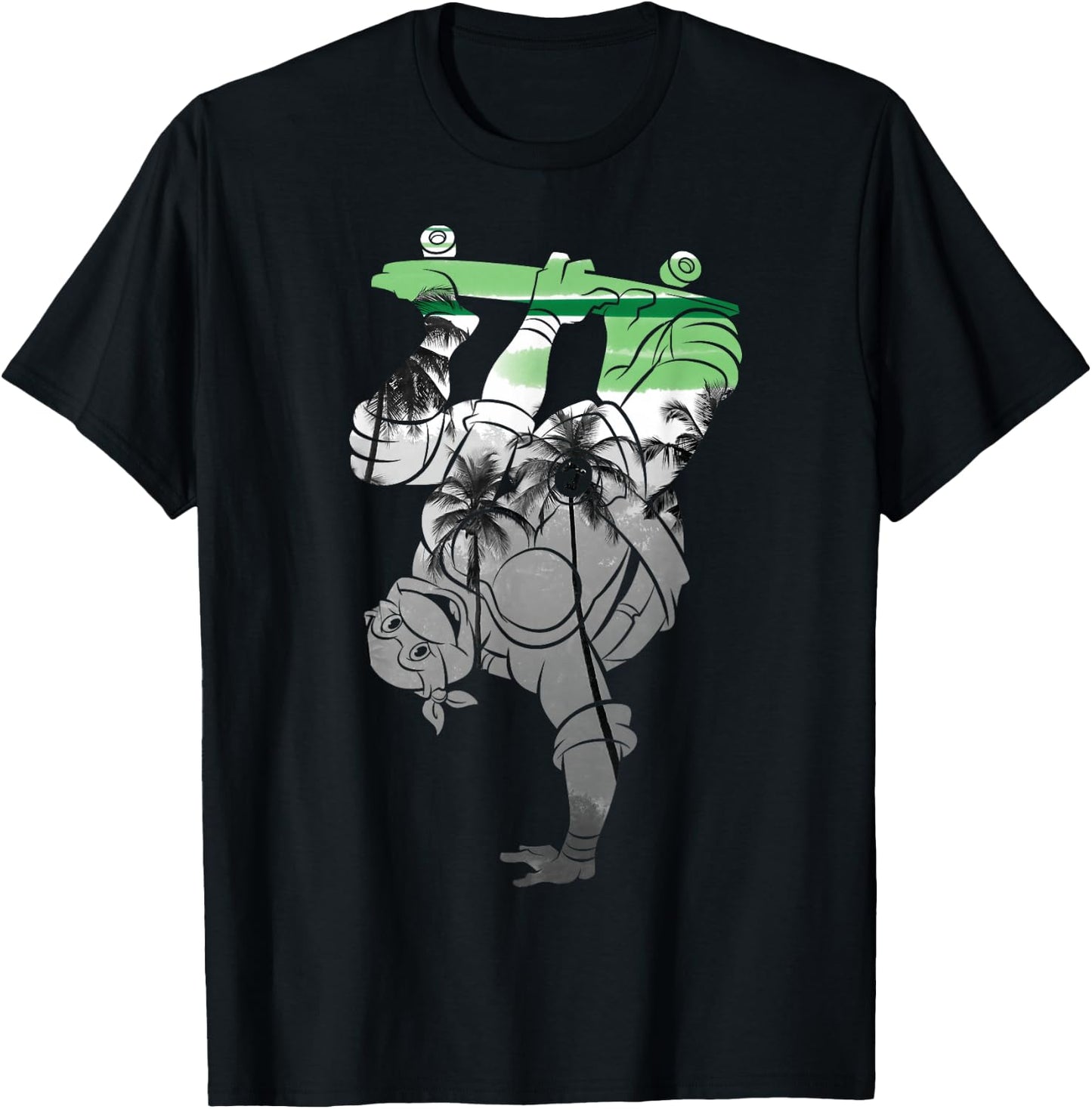 Teenage Mutant Ninja Turtles Leonardo Tropical T-Shirt - T-Shirt | Black