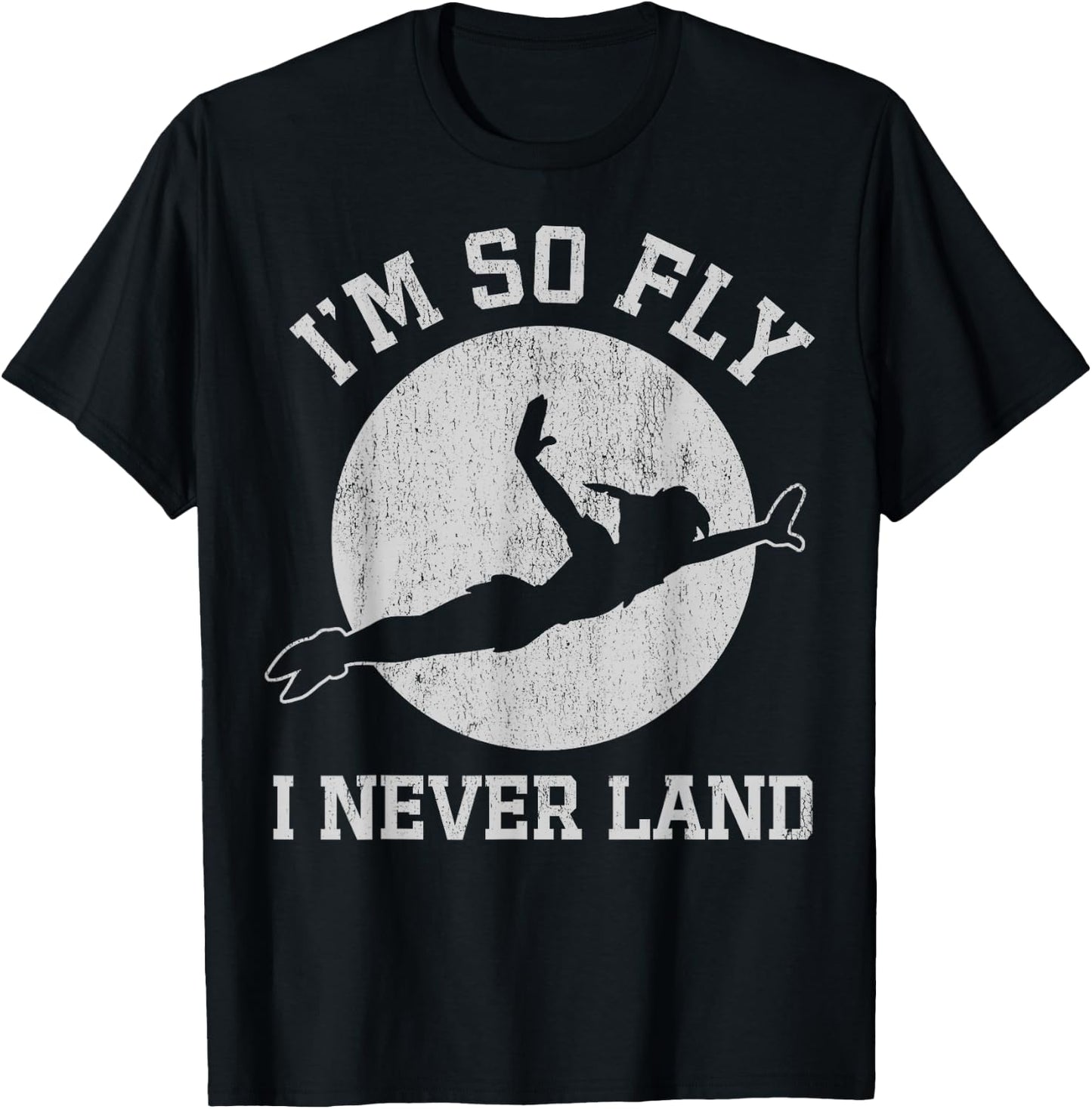 Disney Peter Pan So Fly Moon Silhouette T-Shirt - T-Shirt | Black
