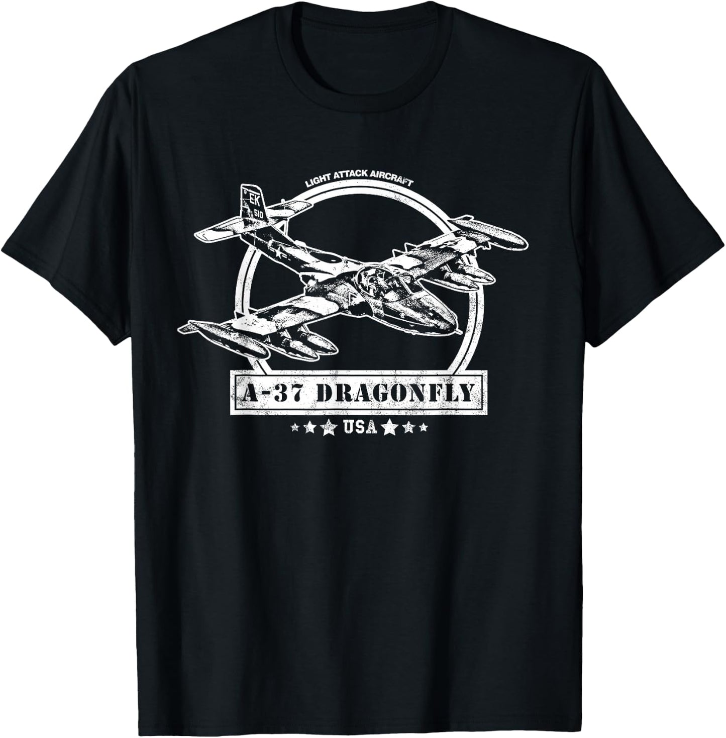 Military Vehicles & Gifts A-37 Dragonfly Aircraft T-Shirt - T-Shirt | Black