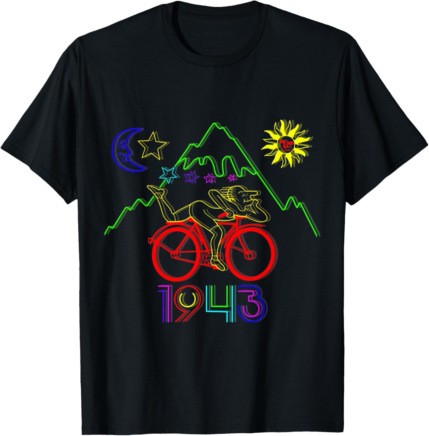 Bicycle Day 1943 LSD Creator Acid Trip T Shirt T-Shirt - T-Shirt | Black