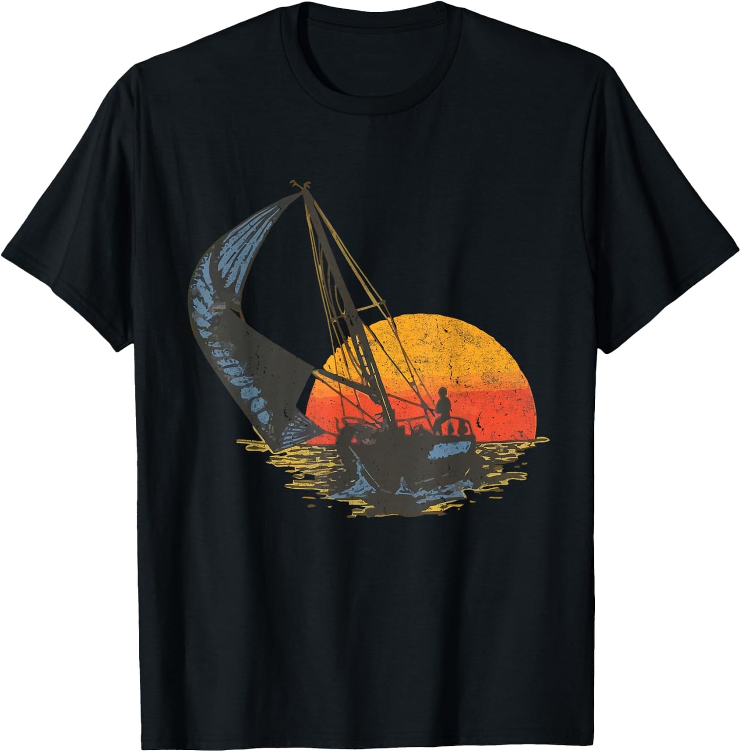 Vintage Sailing T-Shirt - T-Shirt | Black