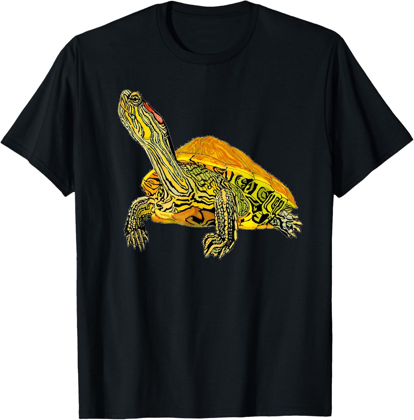 Red-Eared Slider Turtle Shirt - Gift Turtle Lovers T-Shirt - T-Shirt | Black