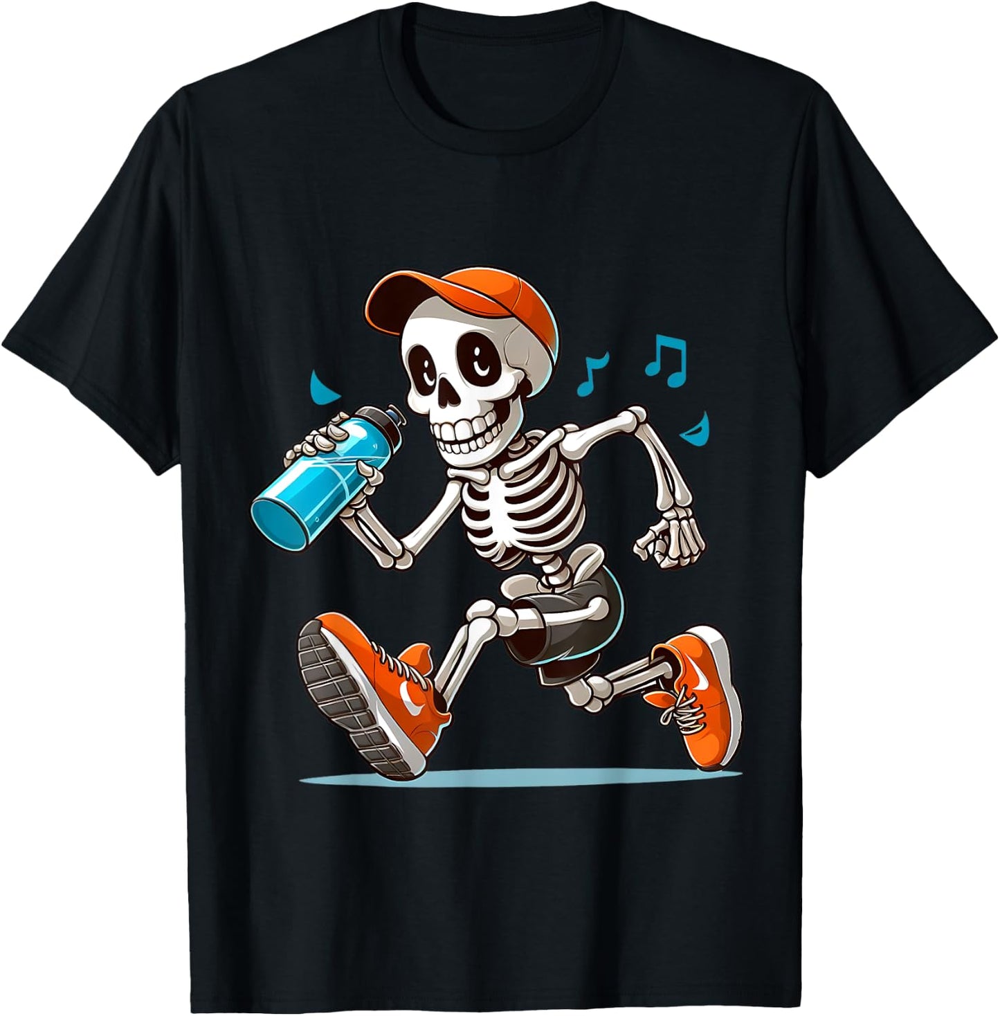 Running Skeleton Halloween Costume Spooky Runners Lover T-Shirt - T-Shirt | Black