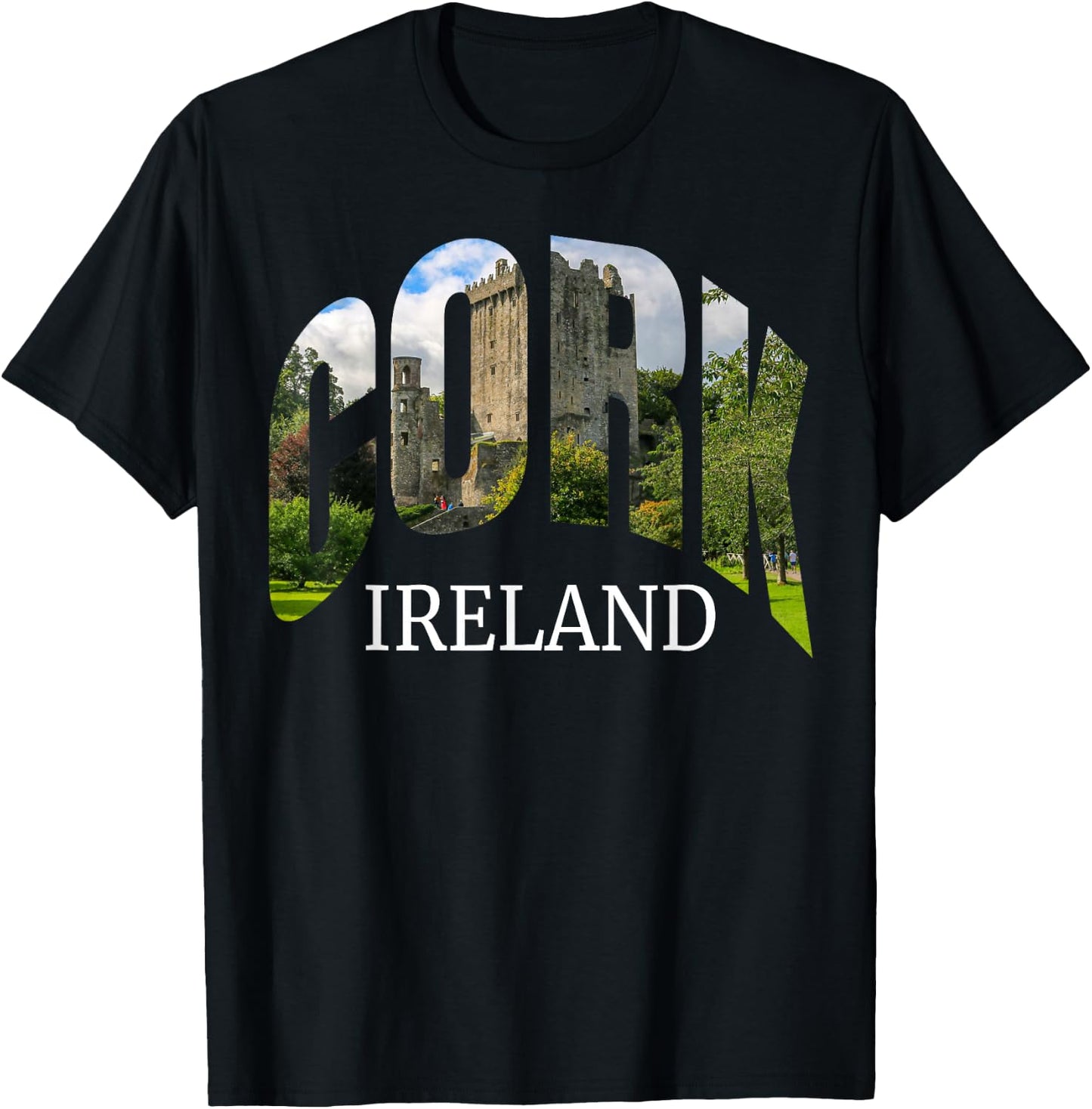 Cork Ireland Blarney Castle Photography Vacation Souvenir T-Shirt - T-Shirt | Black