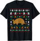 Armadillo Ugly Funny Christmas Humor Winter Animal Holiday T-Shirt - T-Shirt | Black