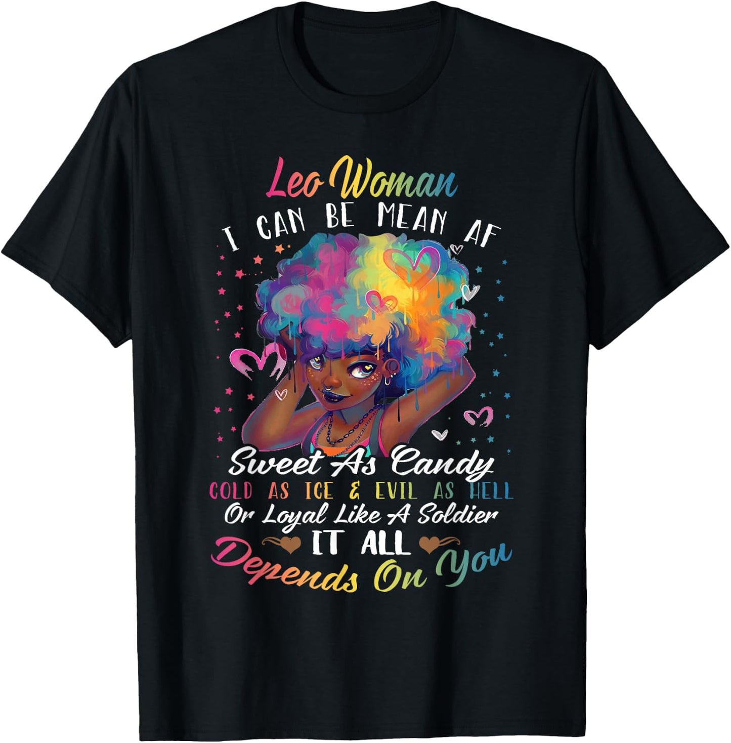 Leo woman T Shirt I'm A Leo Girl Shirt T-Shirt - T-Shirt | Black