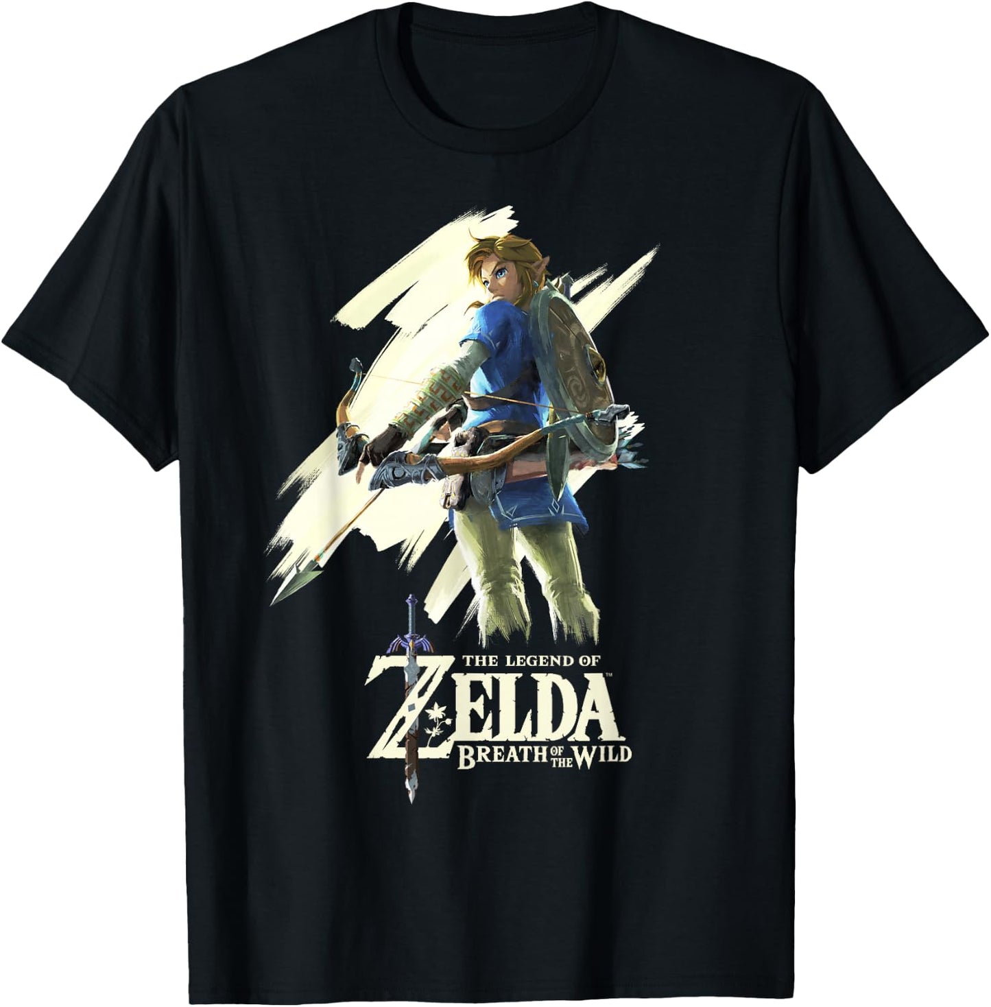 Nintendo Zelda Breath of the Wild Link Stare Graphic T-Shirt - T-Shirt | Black