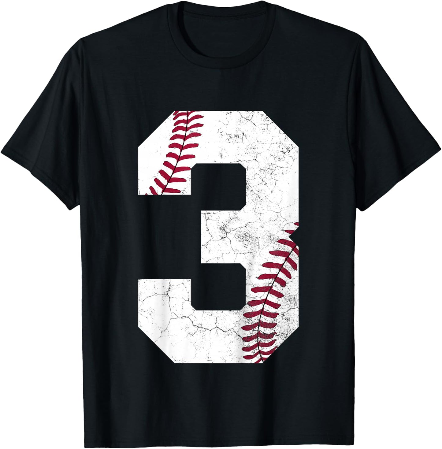 Kids 2022 3rd Birthday Baseball Boys Kids Three 3 Years Gift T-Shirt - T-Shirt | Black