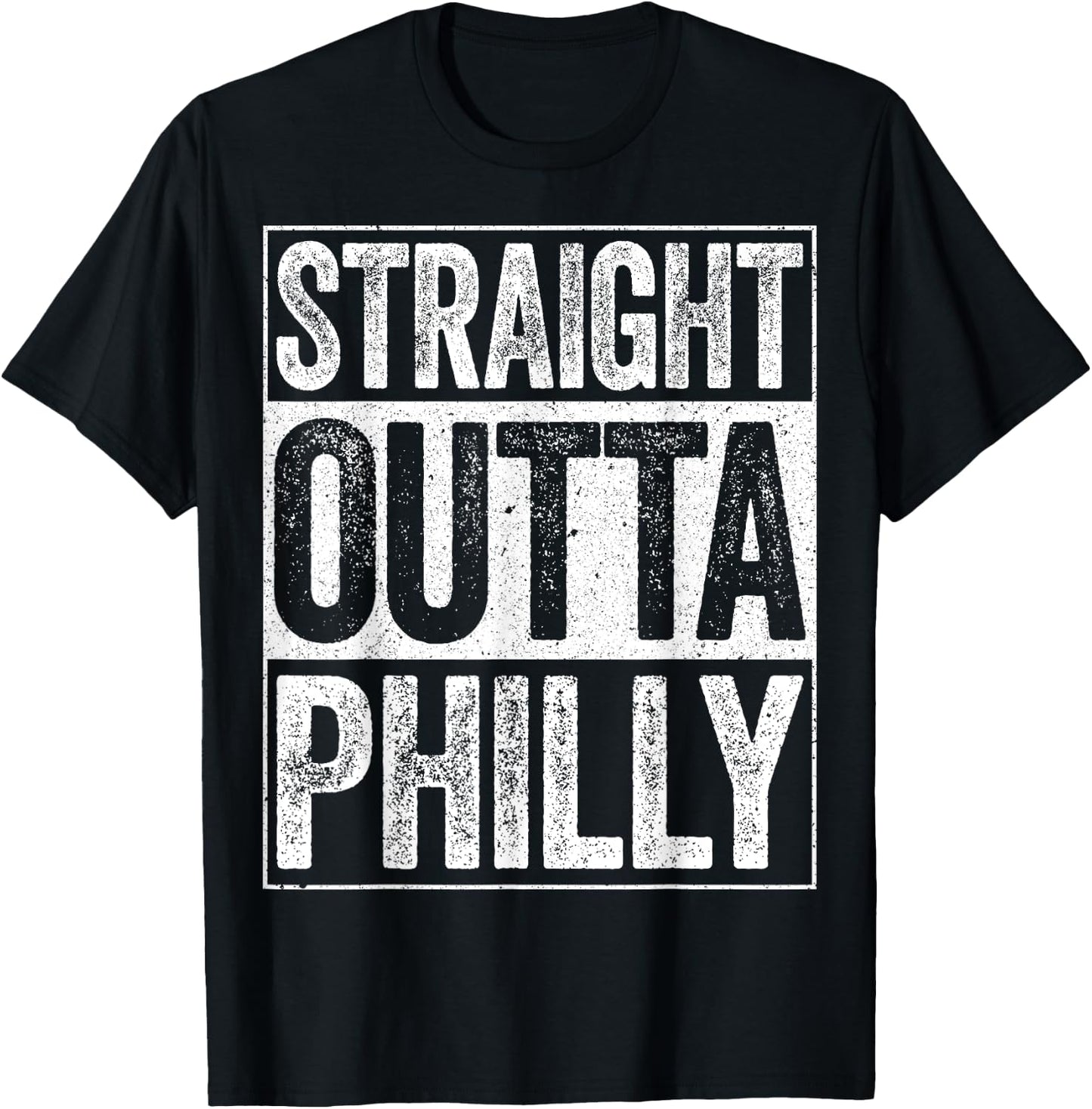 Straight Outta Philly Pennsylvania State Shirt T-Shirt - T-Shirt | Black