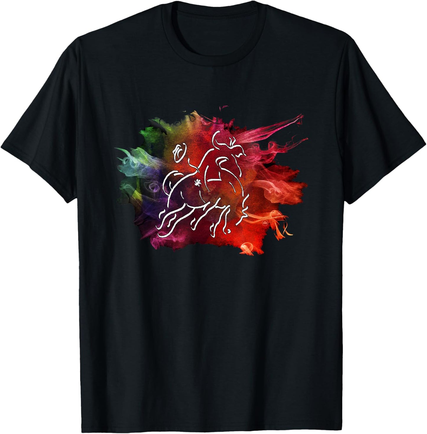 Modern Western Bucking Horse T-Shirt - T-Shirt | Black