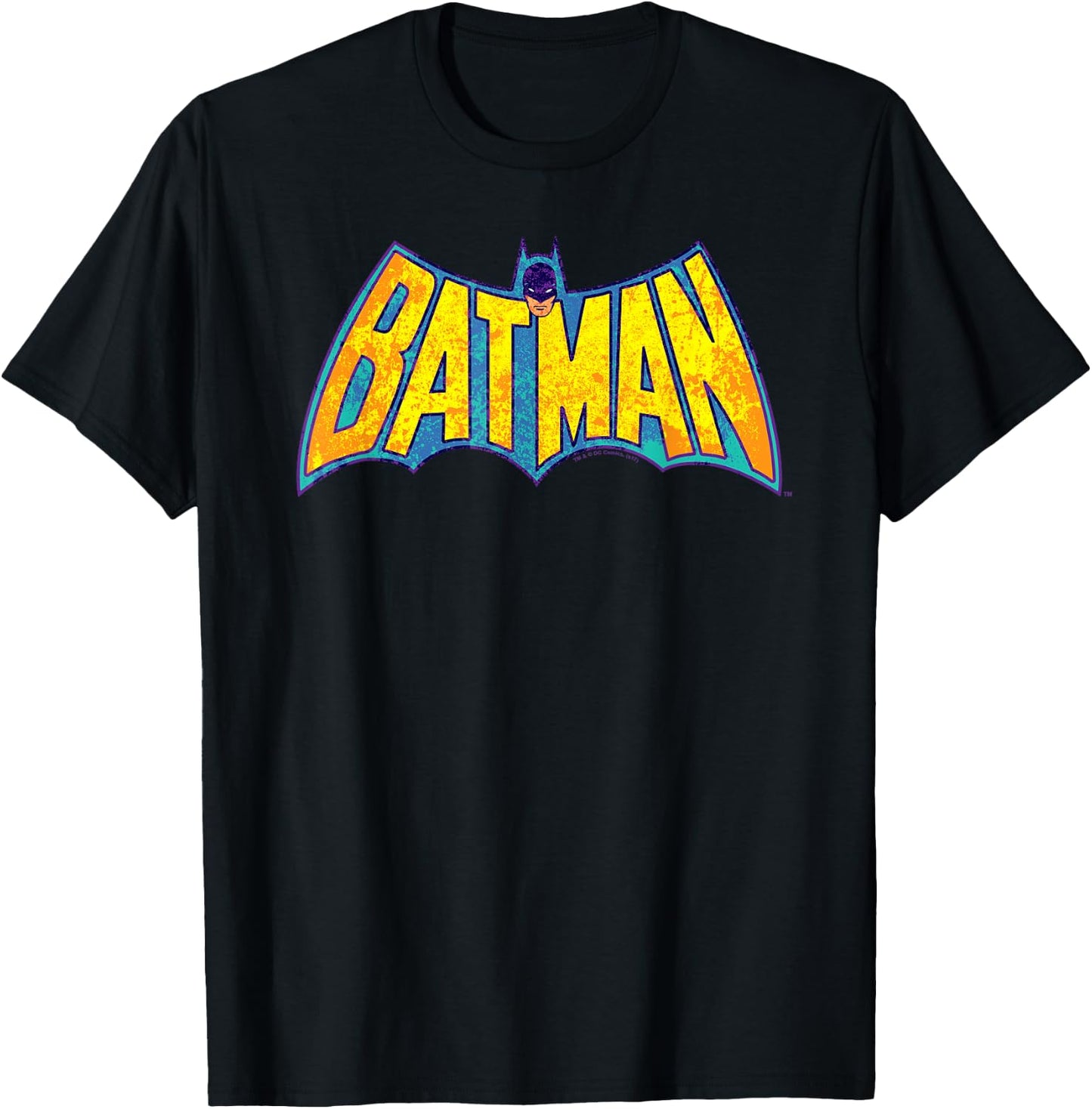 Batman Neon Distress Logo T-Shirt - T-Shirt | Black