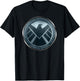 Marvel Agents of S.H.I.E.L.D. Eagle Shimmer Badge T-Shirt - T-Shirt | Black